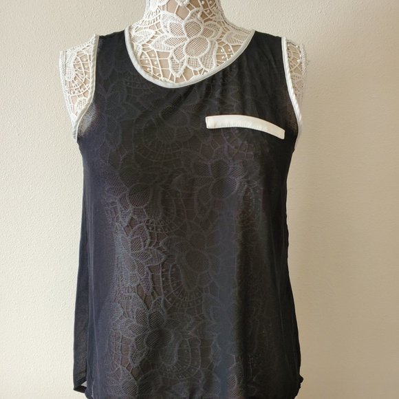 BCX Sheer Blouse Tank 8323 - Picture 2 of 10